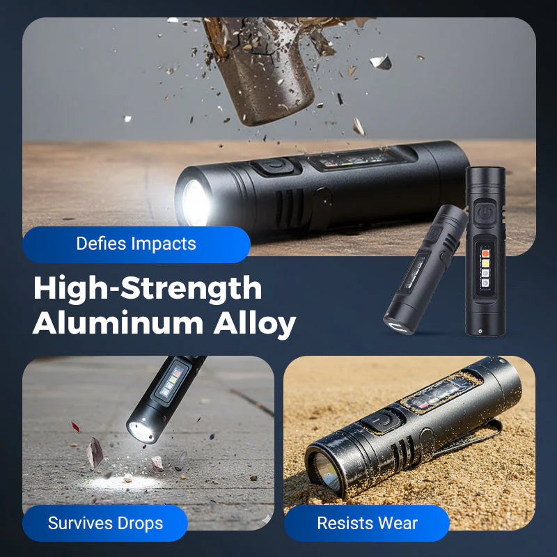 Mini Flashlight | Rechargeable, Multi-Functional Aluminum Alloy