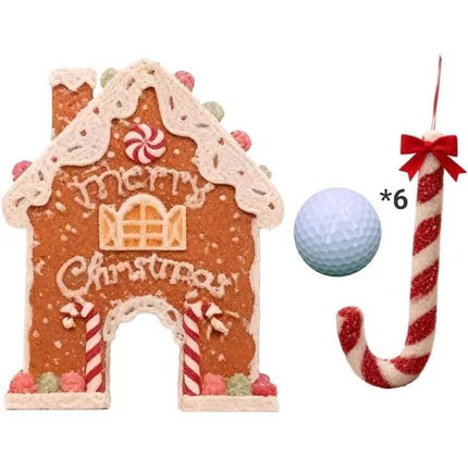 🍪 50% RABATT NU! ✨ Pepparkaksgolfset - Festligt Julspel med 2 Putters & 6 Hål för Familjekul under Helgerna 🎄🏌️♂️