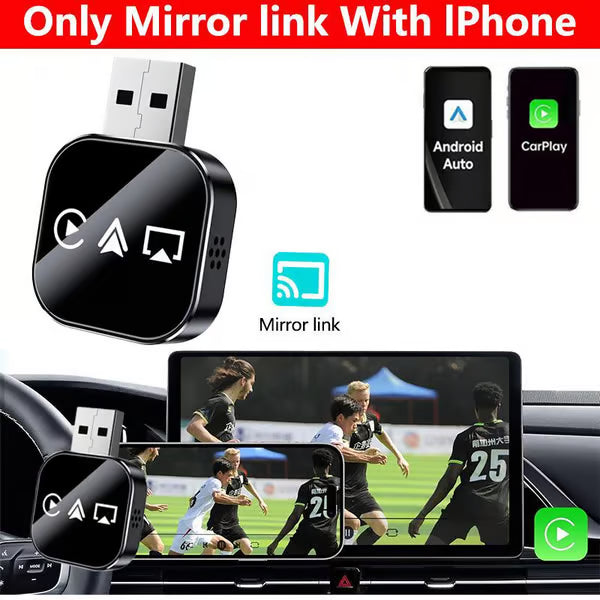 đ¶ 2026 Upgrade 3 in 1 Screen Mirror iOS Phone, wired to wireless Carplay adapter