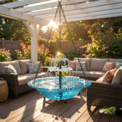 ✨Special Offer Today Only! 🐦 Solar Cascade Hanging Bird Bath Fountain