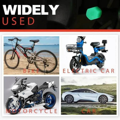 🔥💡Cool Glowing Tire Valve Caps – Instantly Upgrade Your Wheels(One Box (4 pieces))