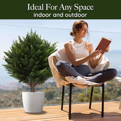 UV-Resistant Artificial Cedar Ball Tree
