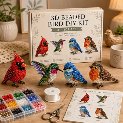 🔥🧵✨ Tiny 3D Beaded Animal DIY Kit（Unfinished Product）