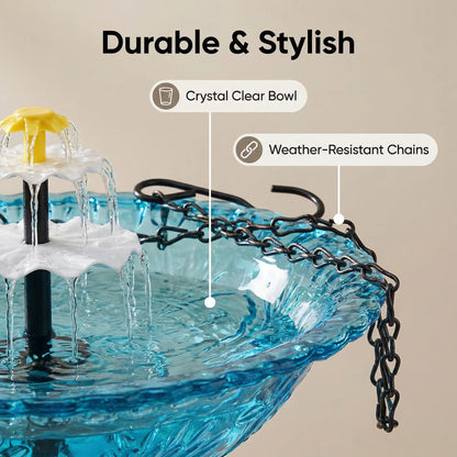 ✨Special Offer Today Only! 🐦 Solar Cascade Hanging Bird Bath Fountain