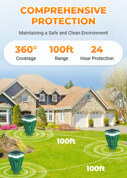 Solar-Powered Ultrasonic Mole Repellent – Waterproof Garden Pest Deterrent