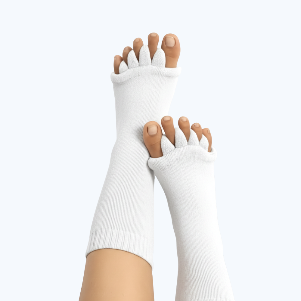 Comfortable Toe Spreader Socks for Hallux Valgus Relief, Better Circulation & Reduced Swelling – At Home or Overnight 🦶🌙💆‍♀️💫