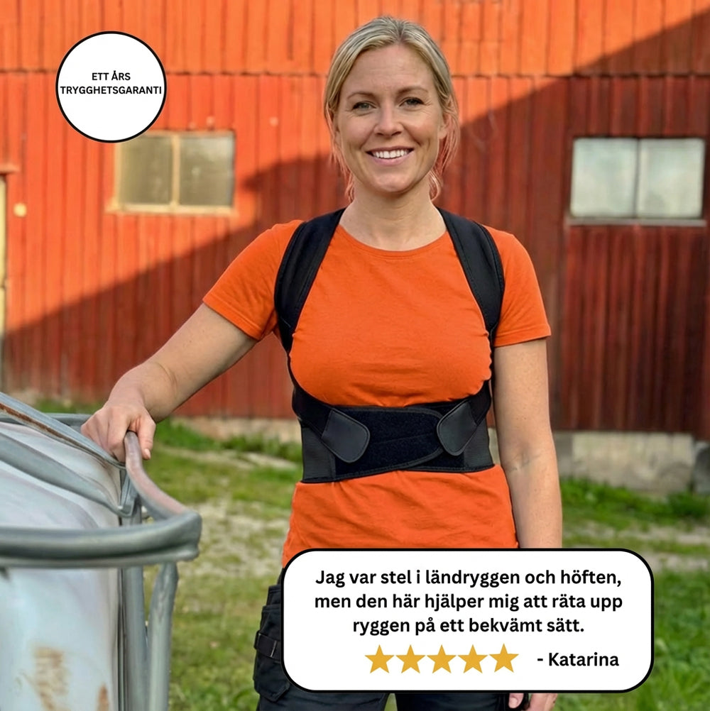 Bekväm och justerbar hållningsväst för nack- och ryggsmärta – Effektiv lindring av gamnacke och bättre hållning