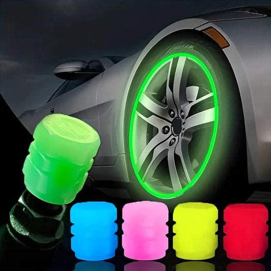 🔥💡Cool Glowing Tire Valve Caps – Instantly Upgrade Your Wheels(One Box (4 pieces))