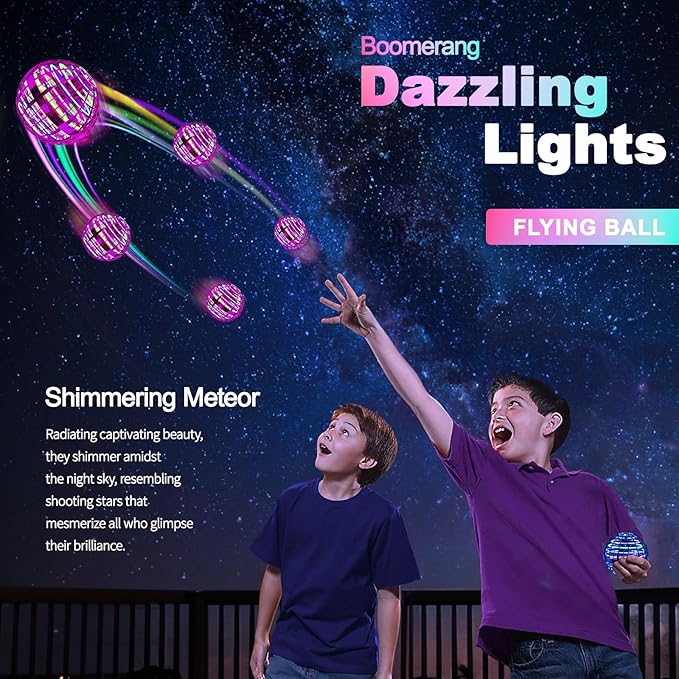 Light-Up Flying Ball Boomerang Drone for Kids