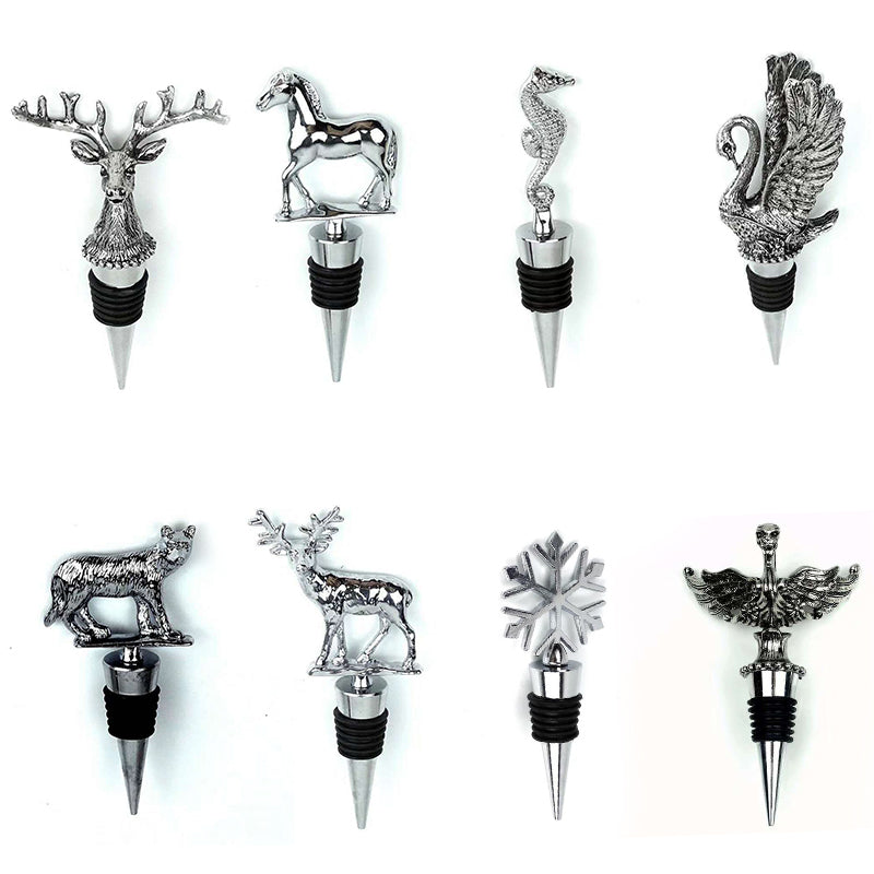 🍷 Exklusiv flaskpropp i silvermetall 🦌 med detaljerad 3D-relief ✨ vakuumtätande & superdekorativ ❄️ nordisk design 🦅