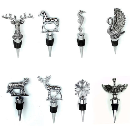 🍷 Exklusiv flaskpropp i silvermetall 🦌 med detaljerad 3D-relief ✨ vakuumtätande & superdekorativ ❄️ nordisk design 🦅