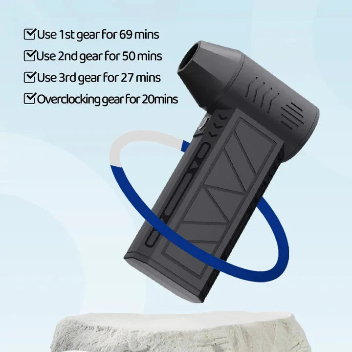Compact air blower for effortless cleaning anywhere