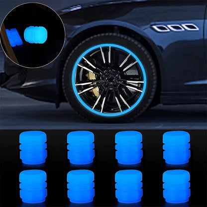 🔥💡Cool Glowing Tire Valve Caps – Instantly Upgrade Your Wheels(One Box (4 pieces))