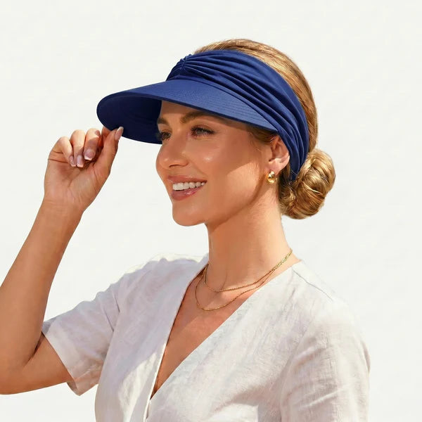UPF 50+ Ponytail Visor Hat – Stay Cool & Sun Protected