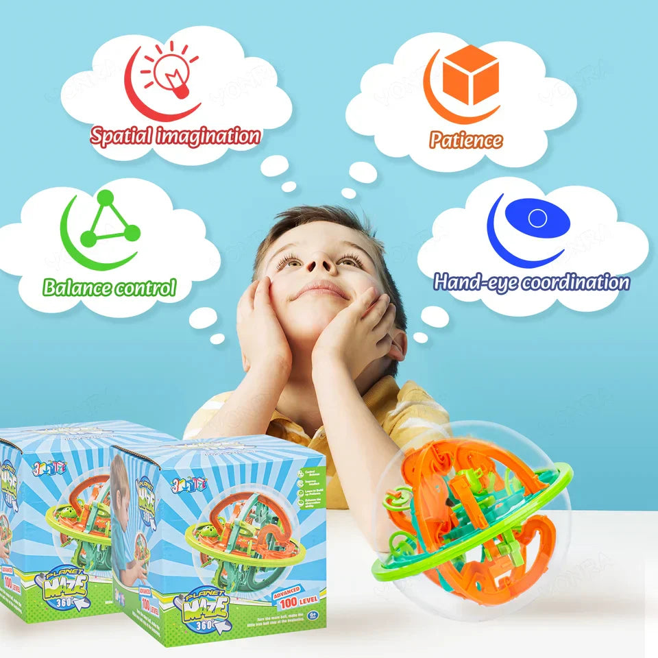 Intellektuell boll 3D-labyrint