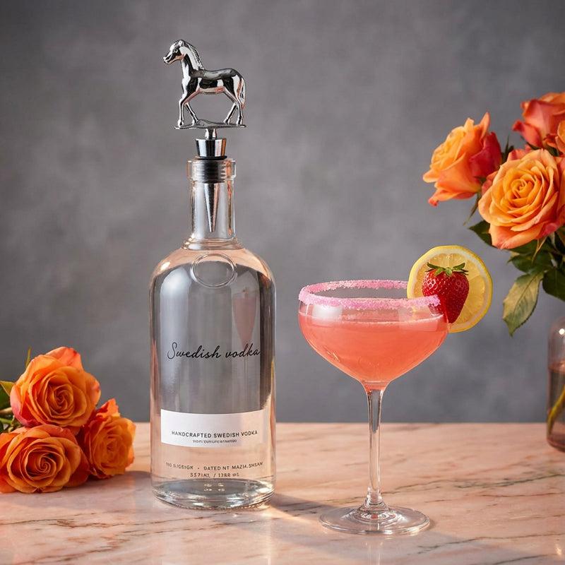 🍷 Exklusiv flaskpropp i silvermetall 🦌 med detaljerad 3D-relief ✨ vakuumtätande & superdekorativ ❄️ nordisk design 🦅