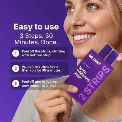 Purple Teeth Whitening Strips™ – Remove Stains & Reveal a Brighter Smile
