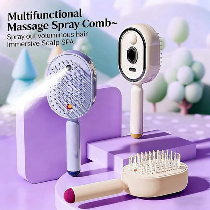 Electric Spray Airbag Massage Comb Essential Oil Atomized Hair Brush Anti-static Salon Fluffy Modeling