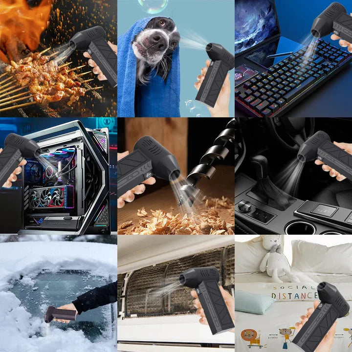 Compact air blower for effortless cleaning anywhere