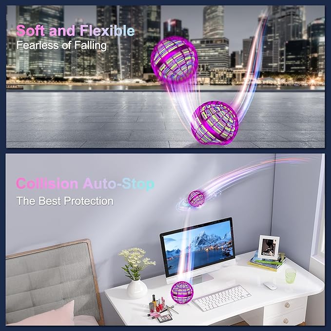 Light-Up Flying Ball Boomerang Drone for Kids