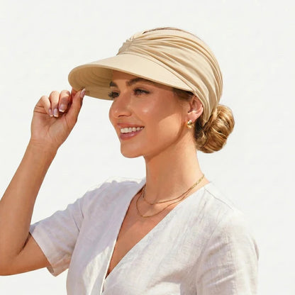 UPF 50+ Ponytail Visor Hat – Stay Cool & Sun Protected