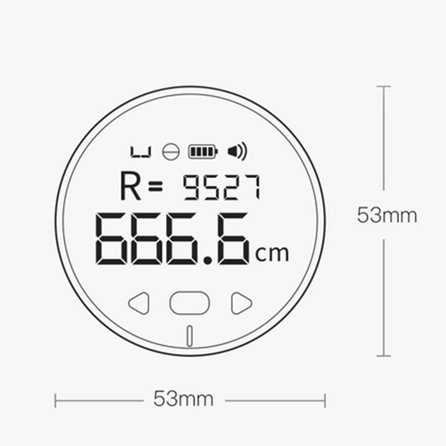 8 in 1 1.8in LCD Display Rechargeable Electronic Tape Measure Digital Ruler