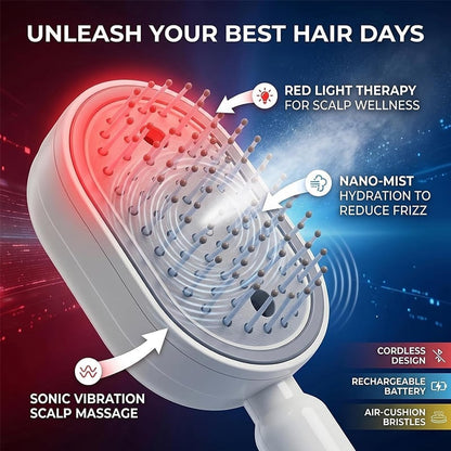 Electric Spray Airbag Massage Comb Essential Oil Atomized Hair Brush Anti-static Salon Fluffy Modeling