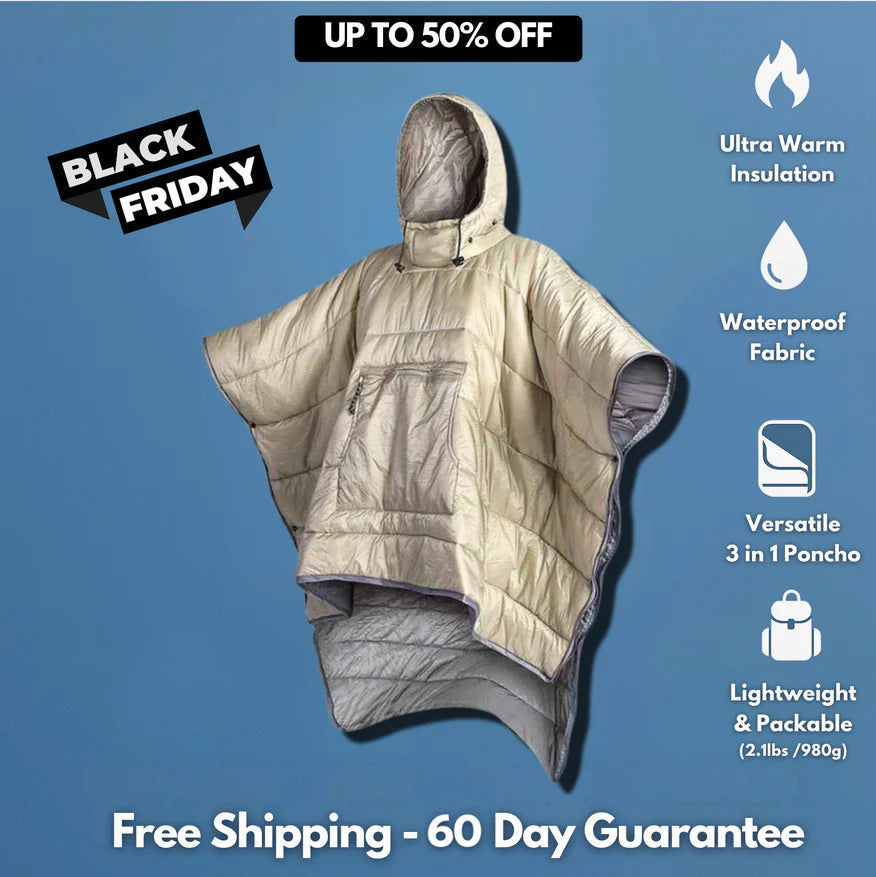 ❄3-i-1 Ultralätt Värmeponcho