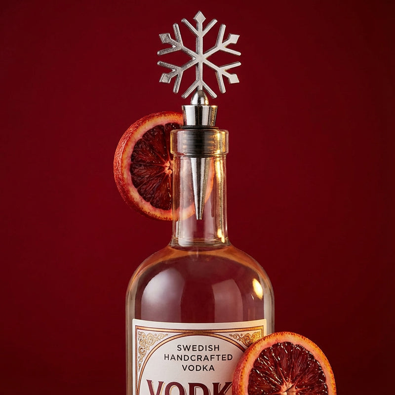 🍷 Exklusiv flaskpropp i silvermetall 🦌 med detaljerad 3D-relief ✨ vakuumtätande & superdekorativ ❄️ nordisk design 🦅