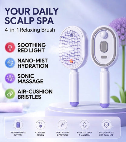 Electric Spray Airbag Massage Comb Essential Oil Atomized Hair Brush Anti-static Salon Fluffy Modeling