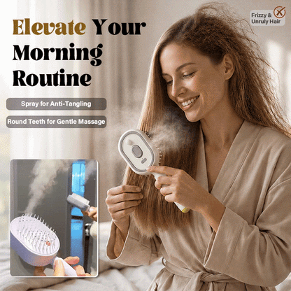 Electric Spray Airbag Massage Comb Essential Oil Atomized Hair Brush Anti-static Salon Fluffy Modeling