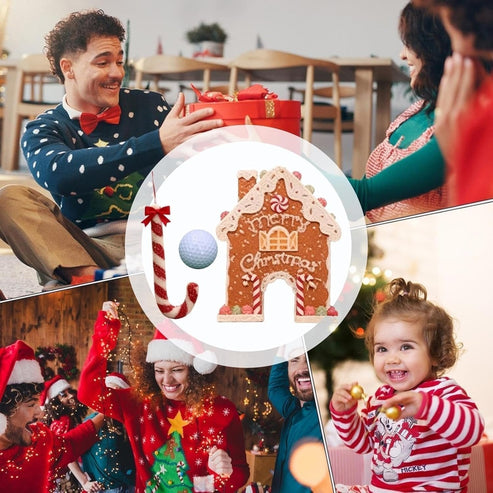 🍪 50% RABATT NU! ✨ Pepparkaksgolfset - Festligt Julspel med 2 Putters & 6 Hål för Familjekul under Helgerna 🎄🏌️‍♂️