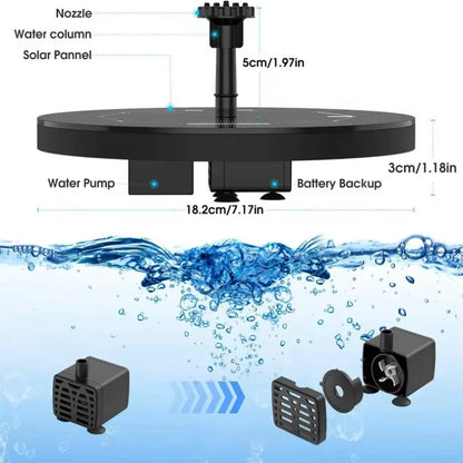 Solar Fountain – Floating, Power-Free, and Waterproof