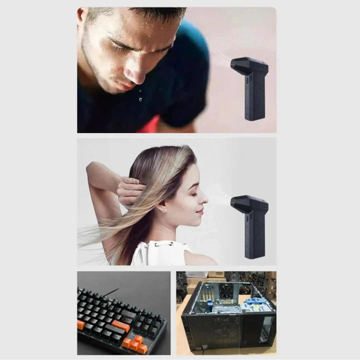 Compact air blower for effortless cleaning anywhere