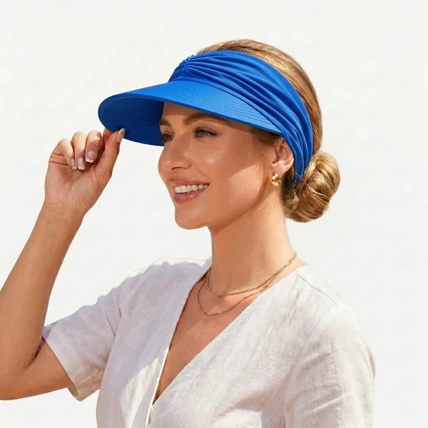UPF 50+ Ponytail Visor Hat – Stay Cool & Sun Protected
