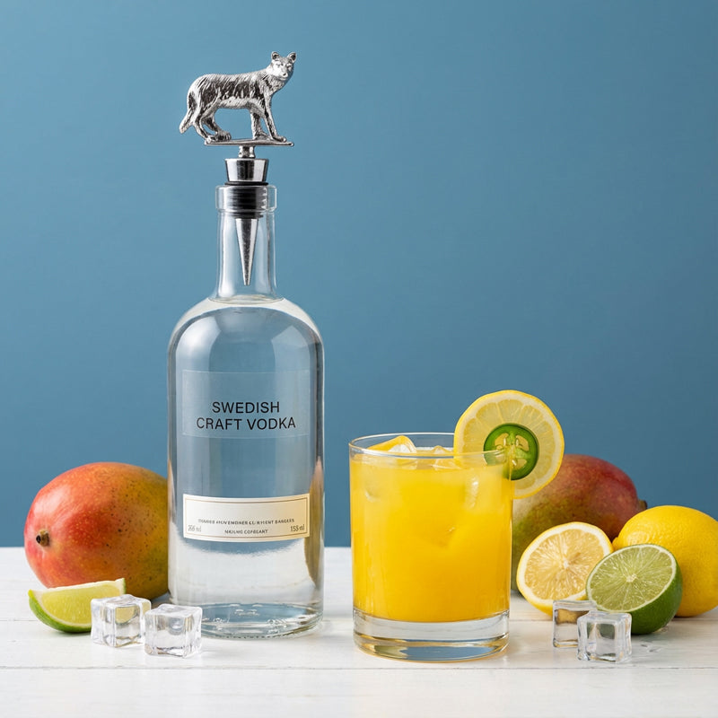 🍷 Exklusiv flaskpropp i silvermetall 🦌 med detaljerad 3D-relief ✨ vakuumtätande & superdekorativ ❄️ nordisk design 🦅