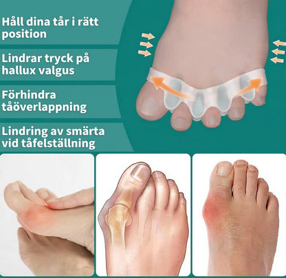 🦶 Magic tåspridare & hallux valgus-skydd – Omedelbar smärtlindring vid hallux valgus, överlappande tår & knölar | Dam & Herr ✨