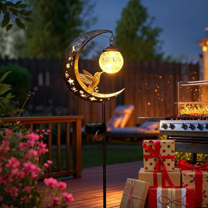 ✨Hummingbird Moon Solar Garden Stake Light