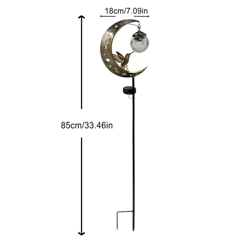 ✨Hummingbird Moon Solar Garden Stake Light