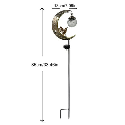 ✨Hummingbird Moon Solar Garden Stake Light